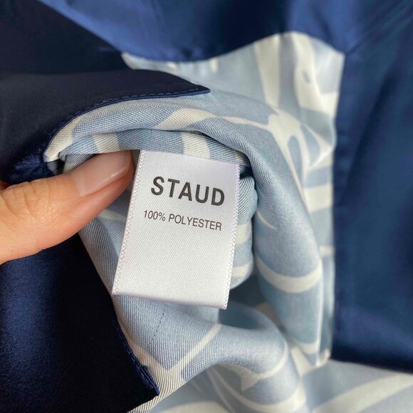 STAUD Parke Lemon Print Tunic Shirt Size S Lightweight Artsy Lagenlook Vacation - Picture 5 of 11